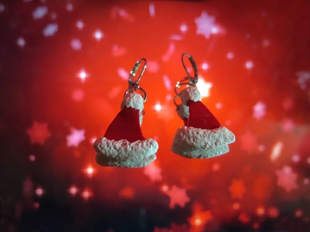 Yılbaşı Şapkası Küpe- Yılbaşı Serisi — Lavinia Clay Design el yapımı tasarım