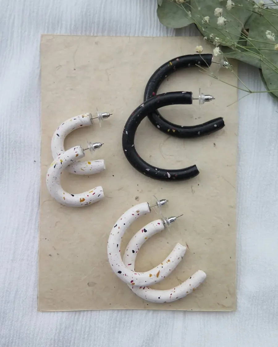 Renk Parçalı Küpe Modelleri — Lavinia Clay Design el yapımı tasarım