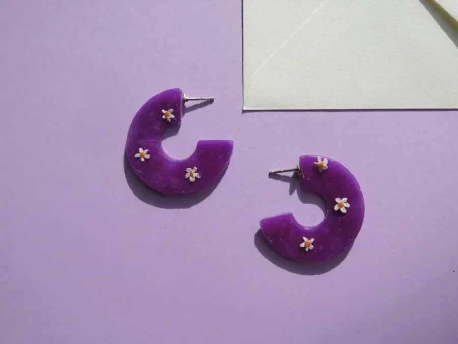 Lily Küpe Çifti — Lavinia Clay Design el yapımı tasarım
