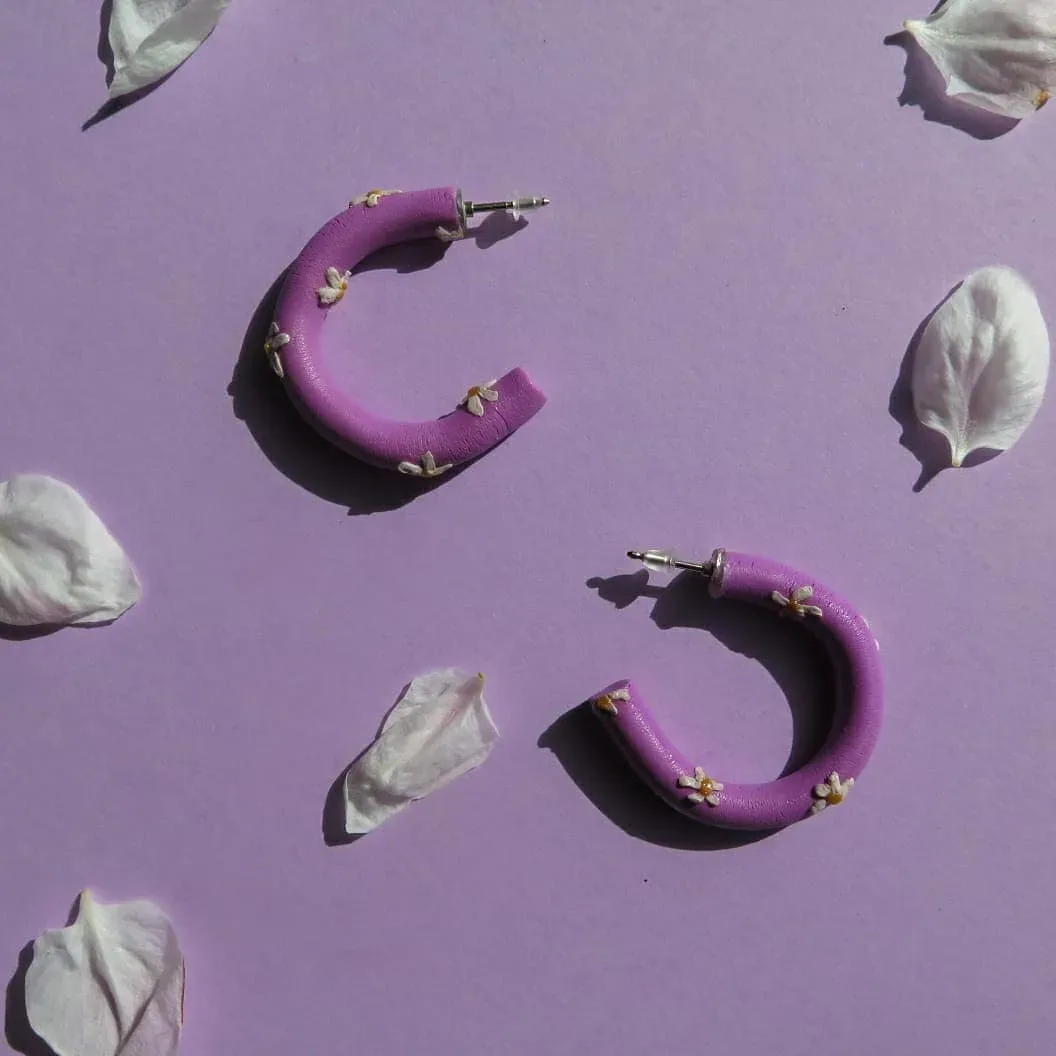 Bu sezona çok yakışan Lily küpe çifti — Lavinia Clay Design el yapımı tasarım