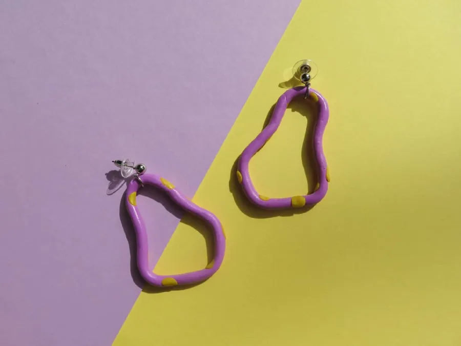 Yaz renkleriyle Pera küpe çifti — Lavinia Clay Design el yapımı tasarım
